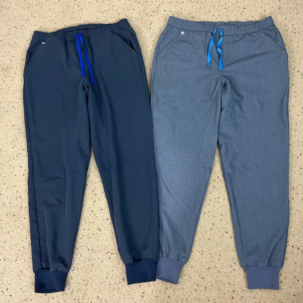 FIGS Lot of 2: Jogger Scrub Pants Blue Technical Collection Men's Size Large